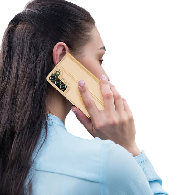Dux Ducis Skin Pro Holster Cover Flip Cover for Samsung Galaxy S22 + (S22 Plus) gold 31