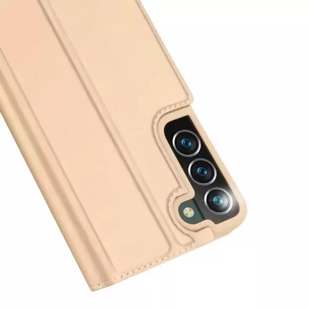 Dux Ducis Skin Pro Holster Cover Flip Cover for Samsung Galaxy S22 + (S22 Plus) gold 3