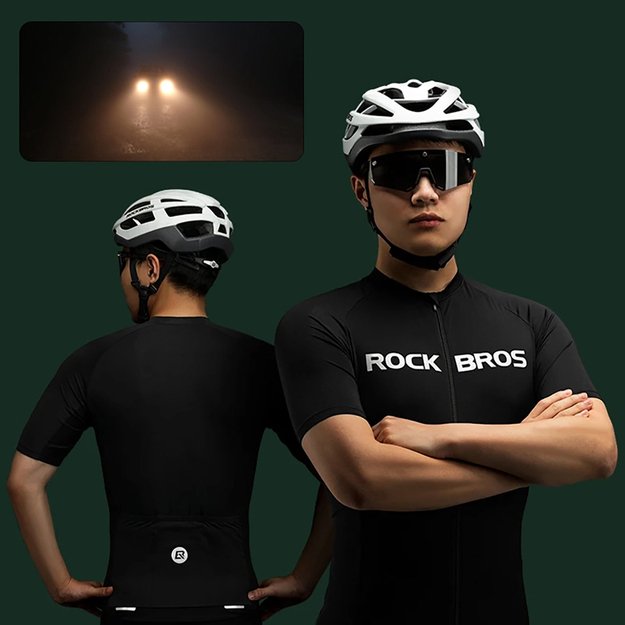 Rockbros 15120002006 short sleeve cycling jersey XXXL - black 2