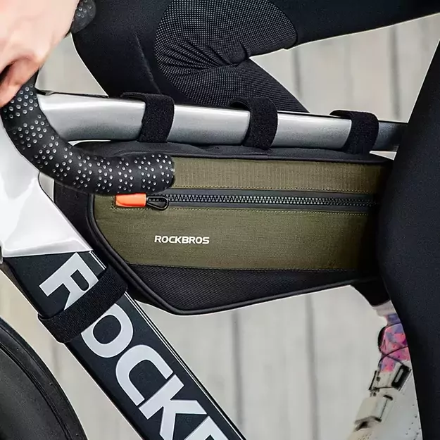 Rockbros 30120079001 bicycle bag for 1.7 l frame - green and black 9
