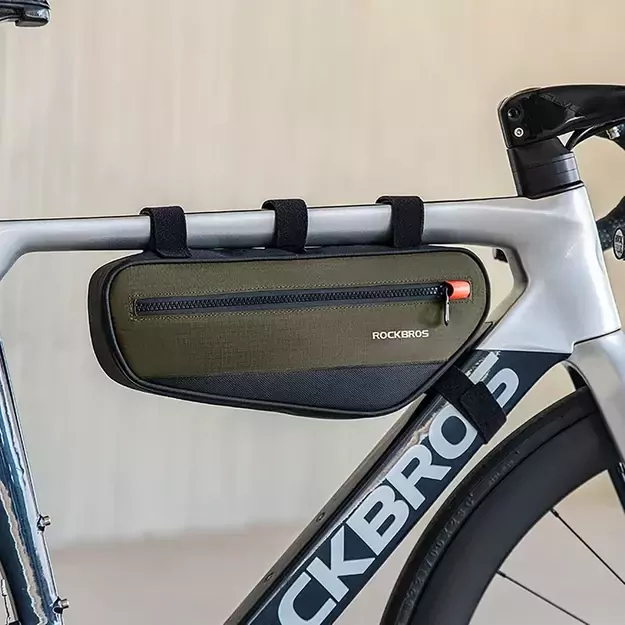 Rockbros 30120079001 bicycle bag for 1.7 l frame - green and black 10