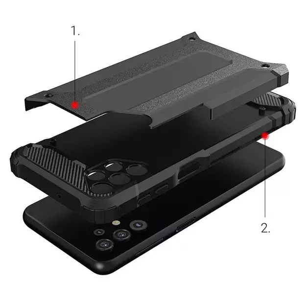 Hybrid Armor Case Tough Rugged Cover for Samsung Galaxy A73 blue 7