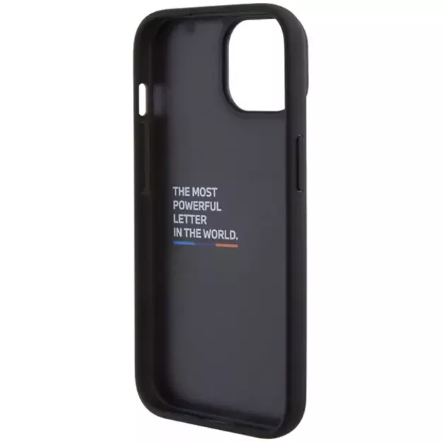 BMW BMHCP15S22PTDK iPhone 15 6.1&quot  black/black Leather Stamp Tricolor 6