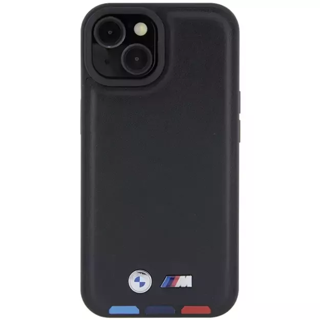 BMW BMHCP15S22PTDK iPhone 15 6.1&quot  black/black Leather Stamp Tricolor 2