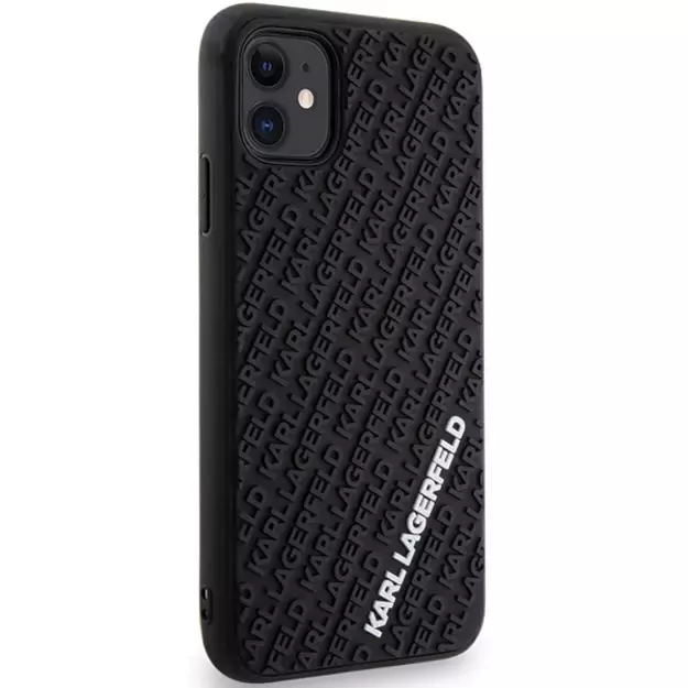 Karl Lagerfeld KLHCN613DMKRLK iPhone 11 / Xr 6.1&quot  black/black hardcase 3D Rubber Multi Logo 10