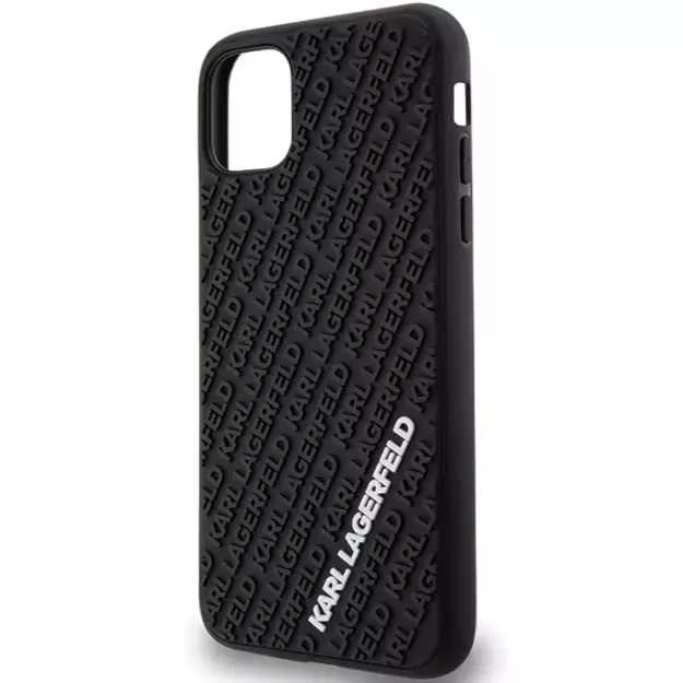 Karl Lagerfeld KLHCN613DMKRLK iPhone 11 / Xr 6.1&quot  black/black hardcase 3D Rubber Multi Logo 12