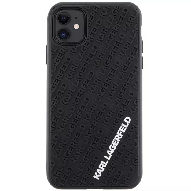 Karl Lagerfeld KLHCN613DMKRLK iPhone 11 / Xr 6.1&quot  black/black hardcase 3D Rubber Multi Logo 9