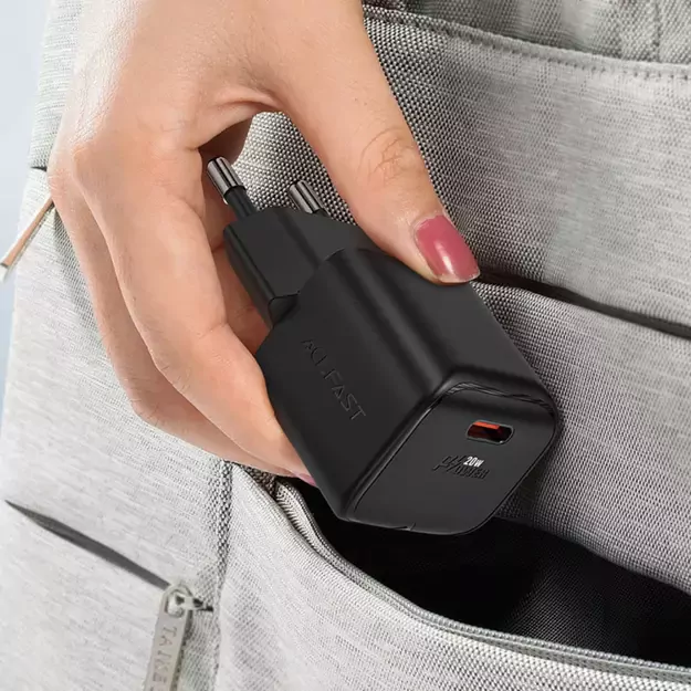 Acefast A73 Mini PD 20W GaN USB-C wall charger - black 7