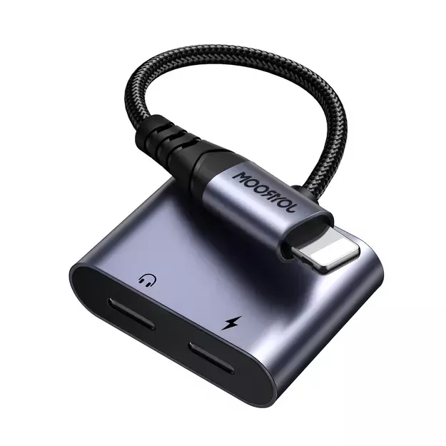 Joyroom SY-L02 Lightning to 2x Lightning DAC adapter 2in1 - black 2