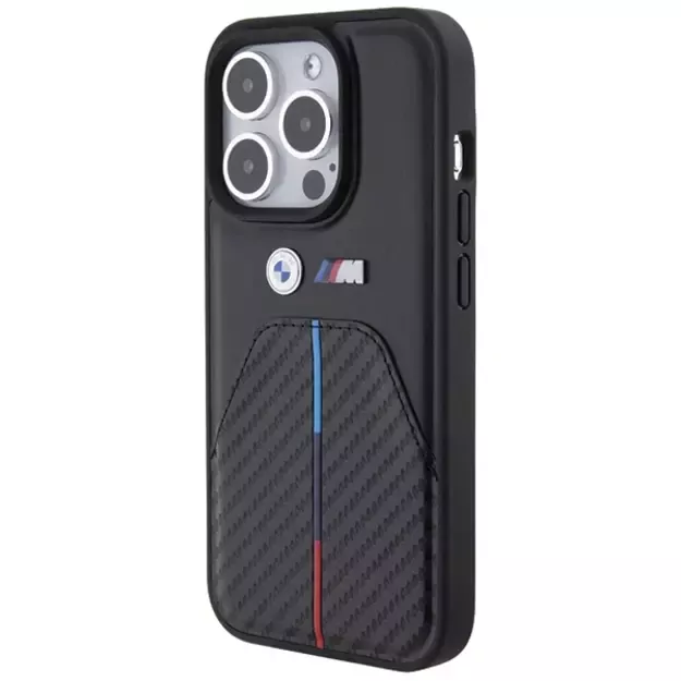 BMW Stamped Tricolor Stripe iPhone 15 Pro Case - Black 11