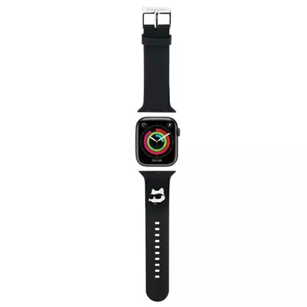 Karl Lagerfeld 3D Rubber Choupette Heads Strap for Apple Watch 38/40/41mm - Black