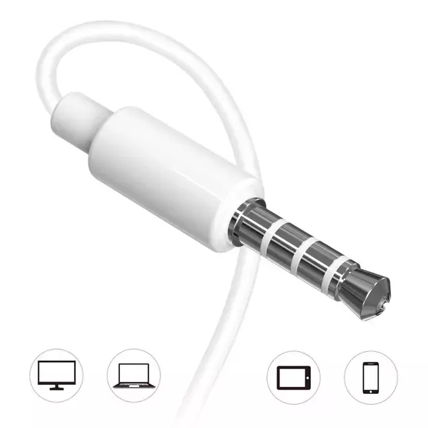 Dudao in-ear wired mini jack 3.5mm headset white (X10S white) 9