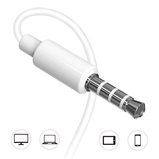 Dudao in-ear wired mini jack 3.5mm headset white (X10S white) 20