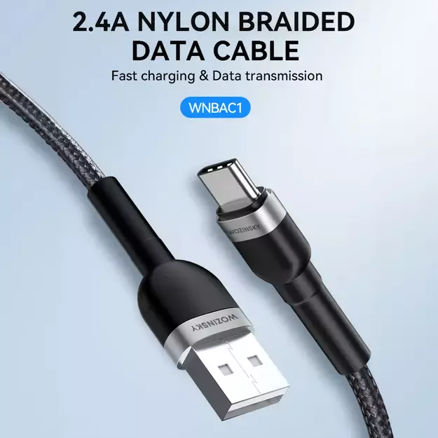 Wozinsky WNBAC1 USB-A / USB-C 2.4A cable 1 m - black 5