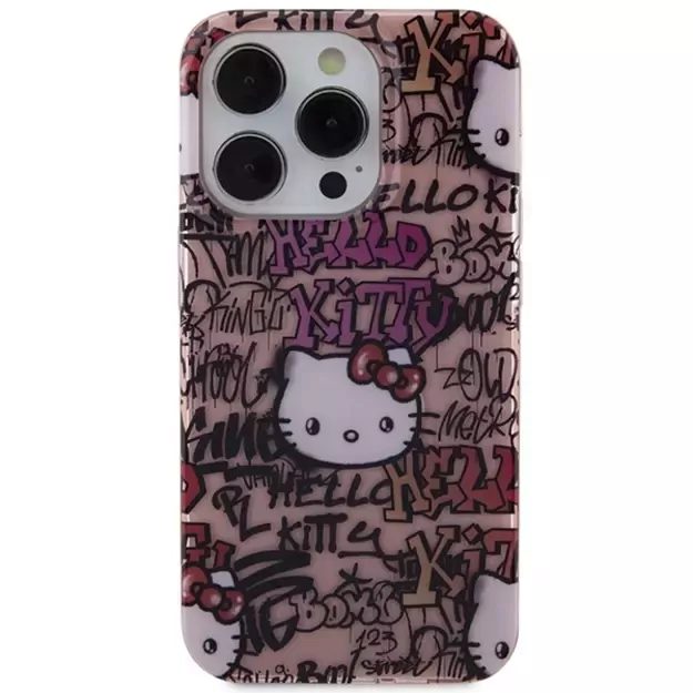 Hello Kitty IML Tags Graffiti case for iPhone 13 Pro / 13 - pink 2