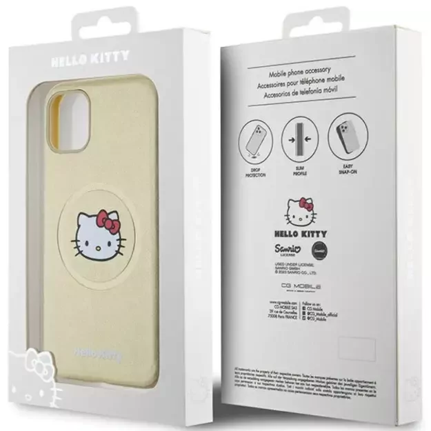 Hello Kitty Leather Kitty Head MagSafe case for iPhone 11 / Xr - gold 7