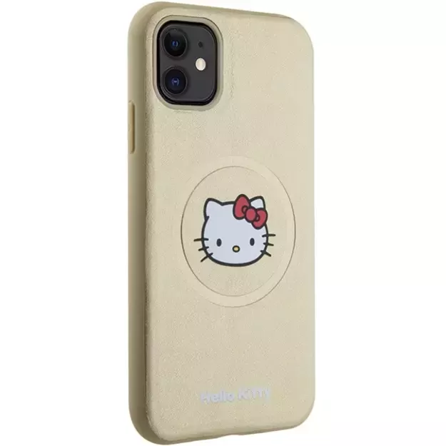 Hello Kitty Leather Kitty Head MagSafe case for iPhone 11 / Xr - gold 3