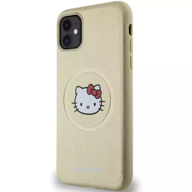 Hello Kitty Leather Kitty Head MagSafe case for iPhone 11 / Xr - gold 1