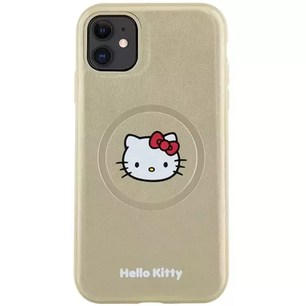 Hello Kitty Leather Kitty Head MagSafe case for iPhone 11 / Xr - gold 2
