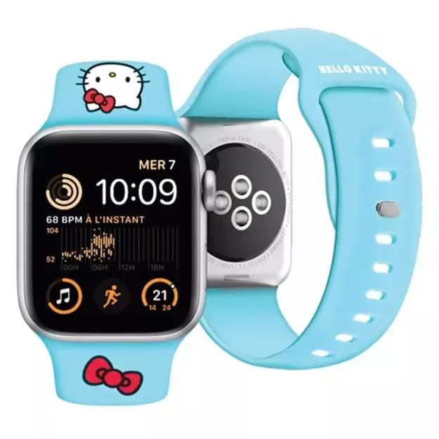 Hello Kitty Silicone Kitty Head strap for Apple Watch 38/40/41mm - blue 7