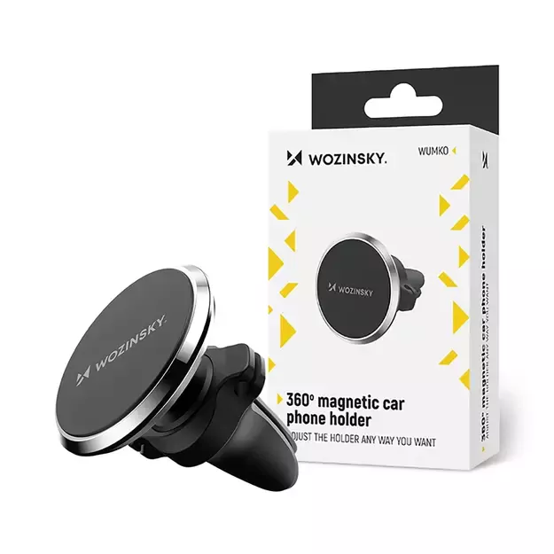 Wozinsky WUMKO magnetic phone holder for car air vent - black 3