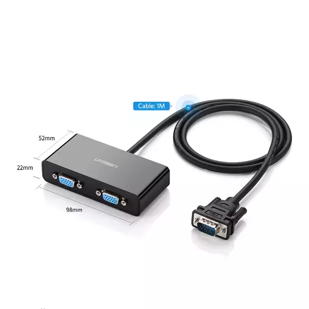 Ugreen 40254 1x2 VGA splitter - black 10