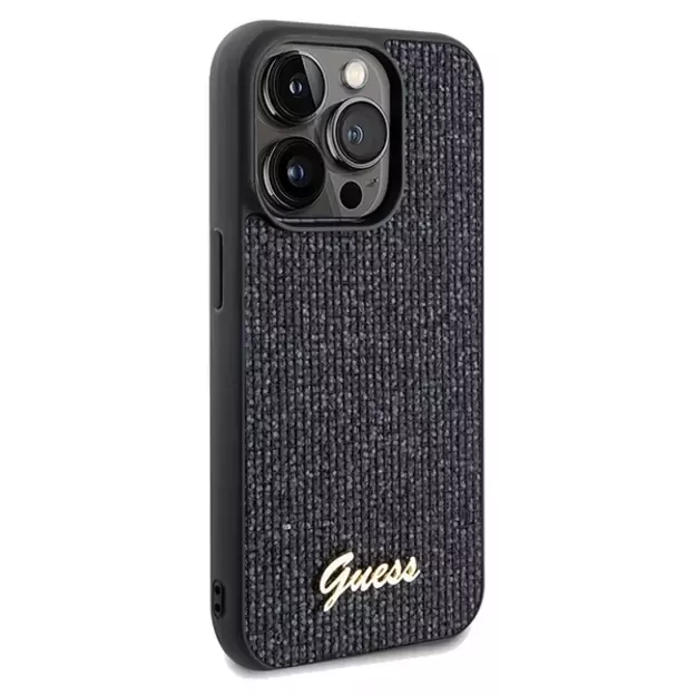Guess Disco Metal Script case for iPhone 14 Pro Max - black 3