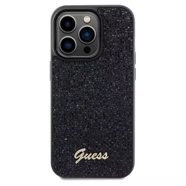 Guess Disco Metal Script case for iPhone 14 Pro Max - black 2