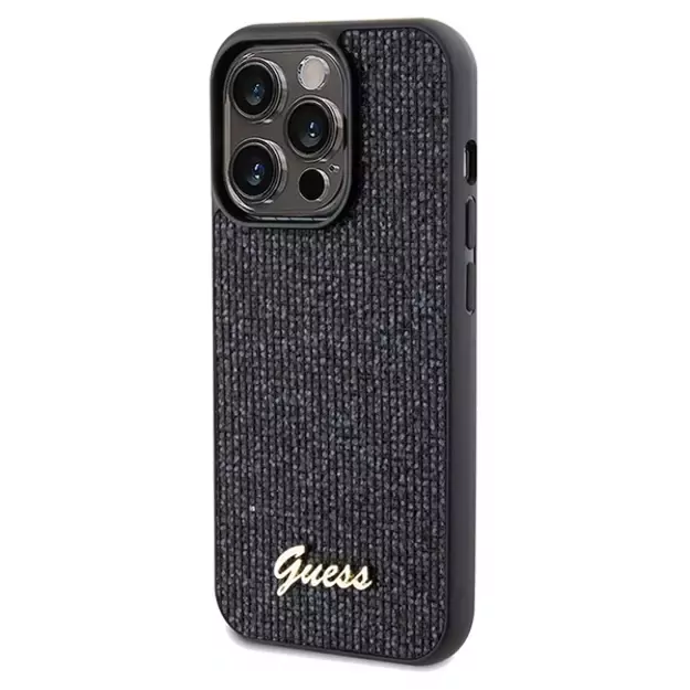 Guess Disco Metal Script case for iPhone 14 Pro Max - black 1