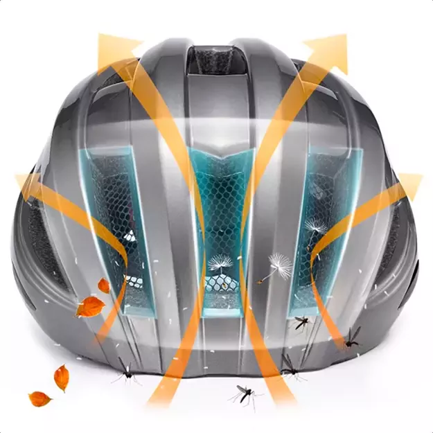 Rockbros ZK-013TI Bike Helmet Universal Size 55-60cm - Gray 8