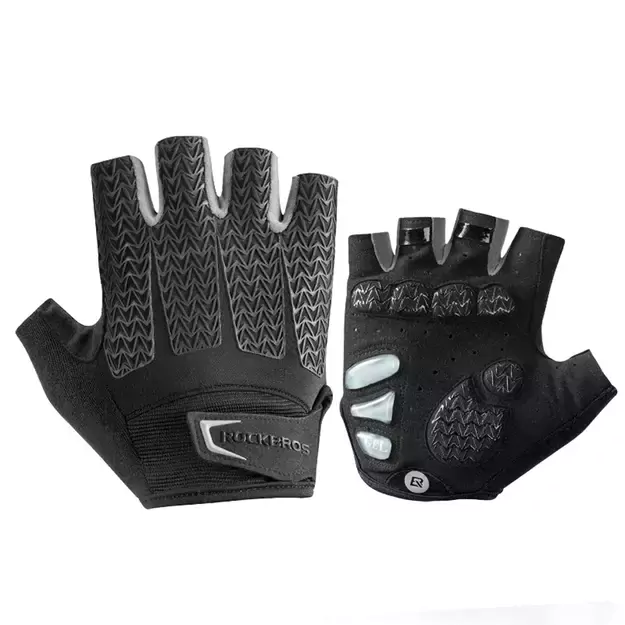 Rockbros S169BGR M cycling gloves with gel inserts - gray 6