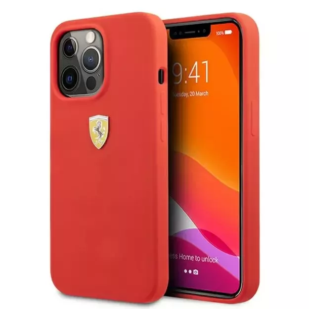 Ferrari FESSIHCP13XRE iPhone 13 Pro Max 6.7&quot  red/red hardcase Silicone