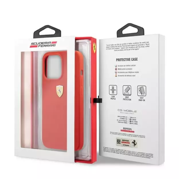 Ferrari FESSIHCP13XRE iPhone 13 Pro Max 6.7&quot  red/red hardcase Silicone 9