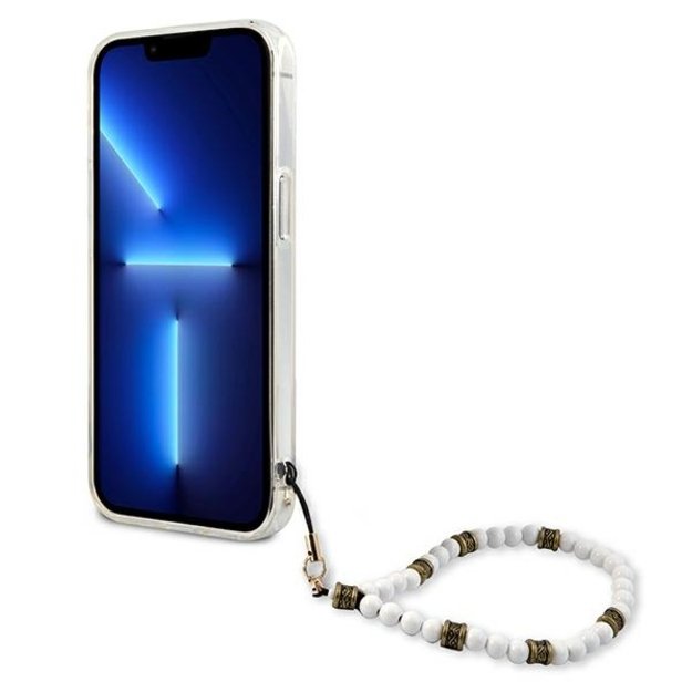 Guess GUHCP13LKPSWH iPhone 13 Pro / 13 6.1&quot  Transparent Hardcase White Pearl 11
