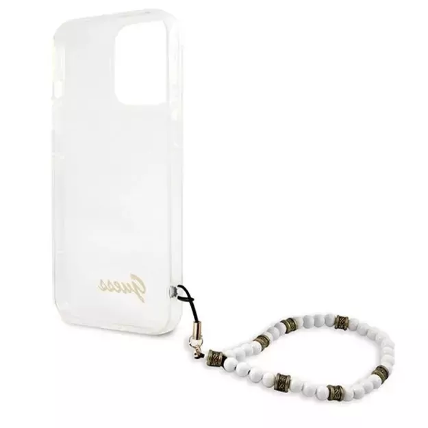 Guess GUHCP13LKPSWH iPhone 13 Pro / 13 6.1&quot  Transparent Hardcase White Pearl 7