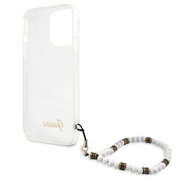 Guess GUHCP13LKPSWH iPhone 13 Pro / 13 6.1&quot  Transparent Hardcase White Pearl 13