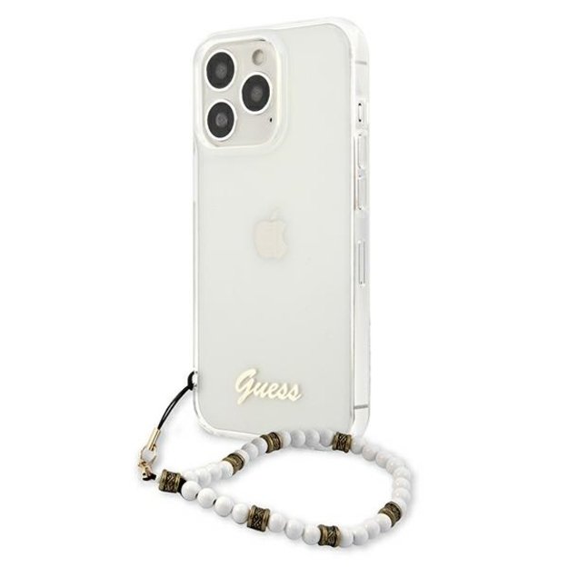 Guess GUHCP13LKPSWH iPhone 13 Pro / 13 6.1&quot  Transparent Hardcase White Pearl 6