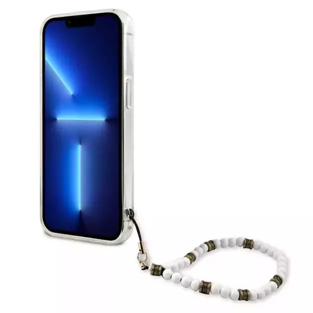 Guess GUHCP13LKPSWH iPhone 13 Pro / 13 6.1&quot  Transparent Hardcase White Pearl 4