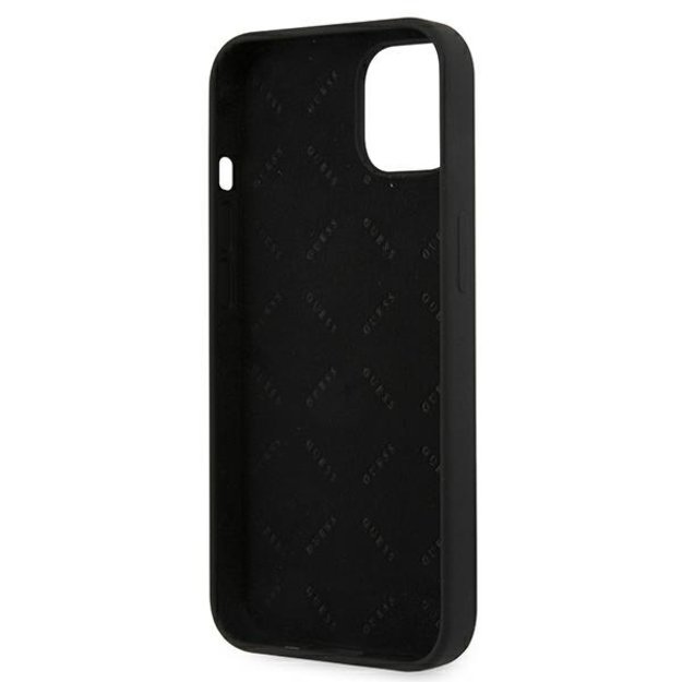 Guess GUHCP13SLS4GGBK iPhone 13 mini 5.4&quot  black/black hard case Silicone 4G Logo 13