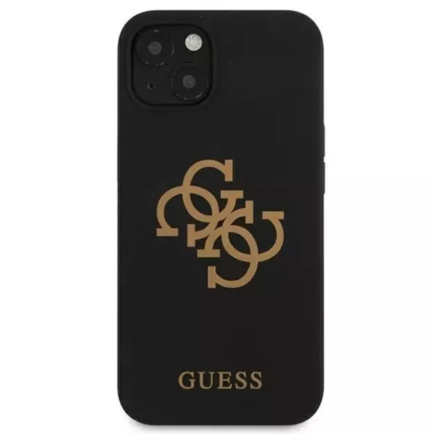 Guess GUHCP13SLS4GGBK iPhone 13 mini 5.4&quot  black/black hard case Silicone 4G Logo 2