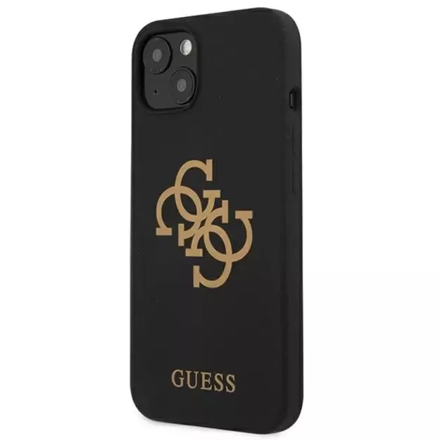 Guess GUHCP13SLS4GGBK iPhone 13 mini 5.4&quot  black/black hard case Silicone 4G Logo 1