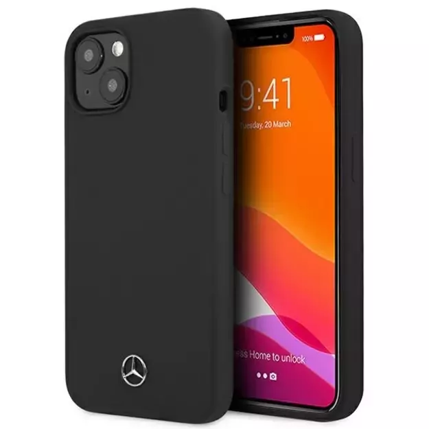 Mercedes MEHCP13SSILBK iPhone 13 mini 5,4  czarny/black hardcase Silicone Line
