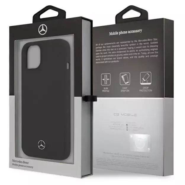 Mercedes MEHCP13SSILBK iPhone 13 mini 5,4  czarny/black hardcase Silicone Line 9