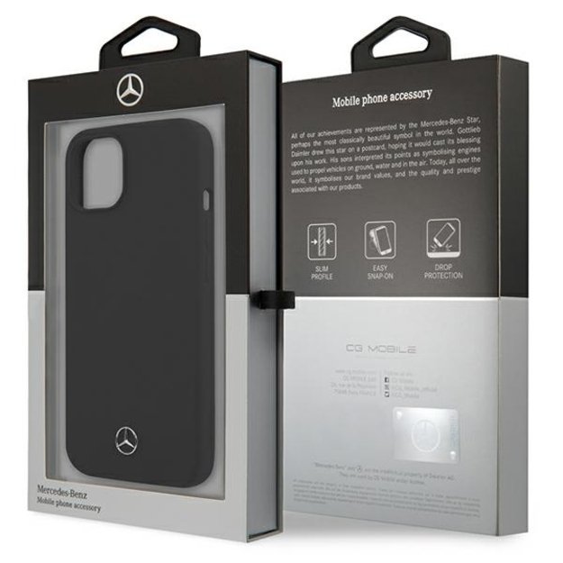 Mercedes MEHCP13SSILBK iPhone 13 mini 5,4  czarny/black hardcase Silicone Line 14