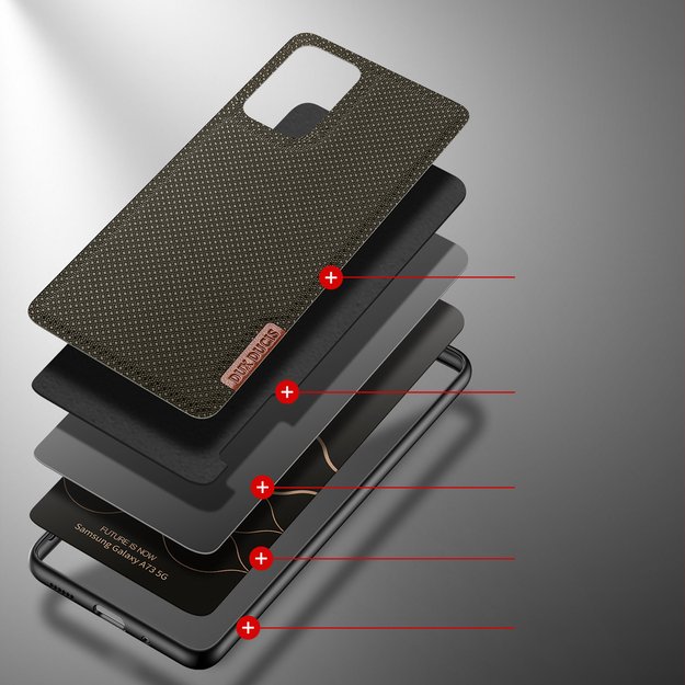 Dux Ducis Fino case is made of nylon material for Samsung Galaxy A73 green 1