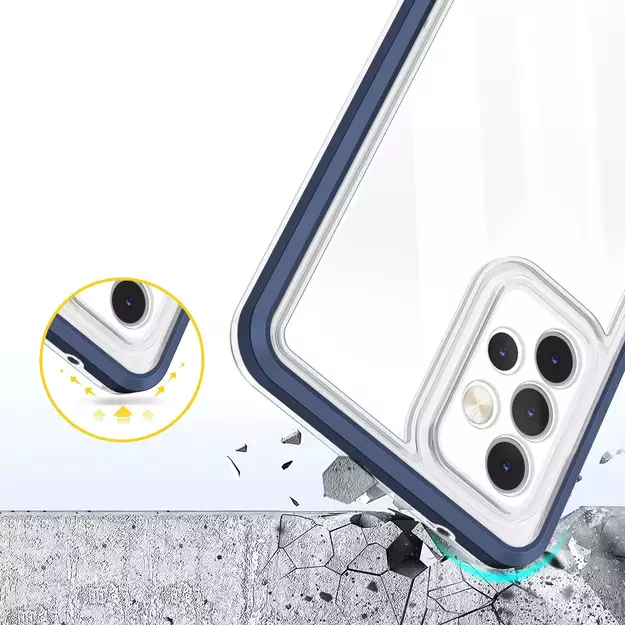 Clear 3in1 Case for Samsung Galaxy A13 5G Frame Gel Cover Blue 11