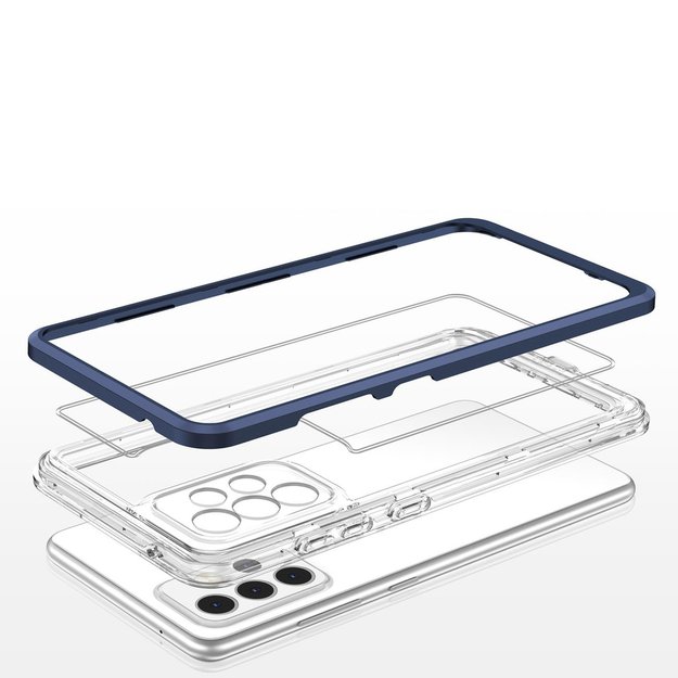 Clear 3in1 Case for Samsung Galaxy A13 5G Frame Gel Cover Blue 4