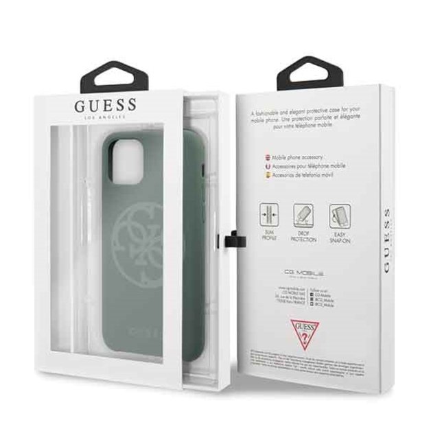 Guess GUHCN58LS4GKA iPhone 11 Pro khaki hard case Silicone 4G Tone On Tone 6