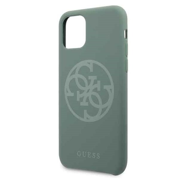 Guess GUHCN58LS4GKA iPhone 11 Pro khaki hard case Silicone 4G Tone On Tone 2