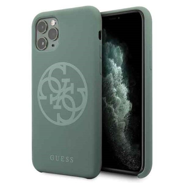 Guess GUHCN58LS4GKA iPhone 11 Pro khaki hard case Silicone 4G Tone On Tone